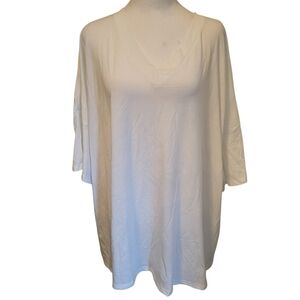 Unbranded V Neck Plus Tee White sz 4X